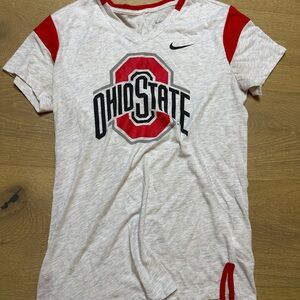 Nike Gray and Red Ohio State Tee